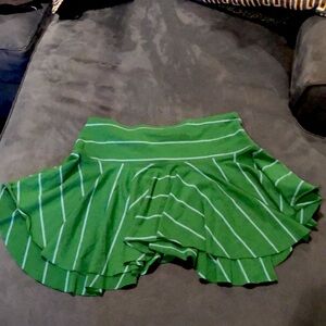 Abercrombie & Fitch green stripe skirt. Stretchy & soft, S, Baby blue stripes